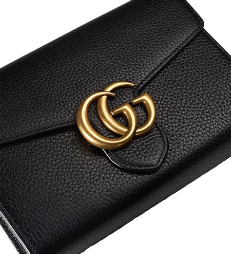 gucci chain wallet marmont|genuine gucci women wallet.